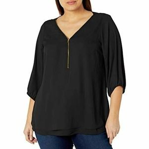 City Chic Women's Plus Side 14W Solid Black